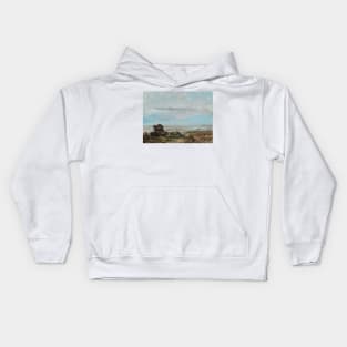 The Beach at Trouville by Gustave Courbet Kids Hoodie